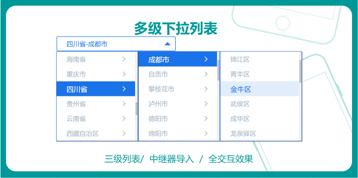  Axure教程：分级下拉列表